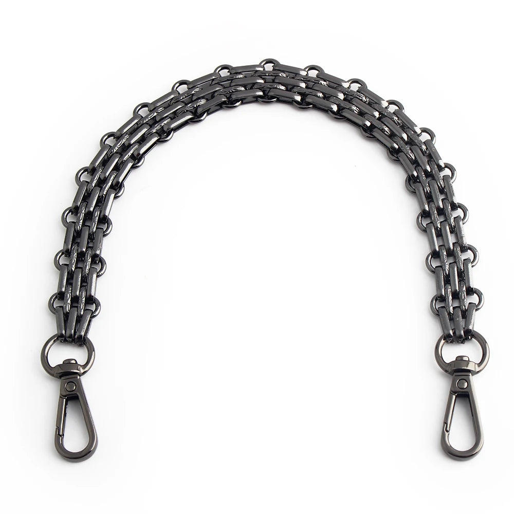 30-60-100-120cm 16mm polished silver purse metal chain handbag strap replacement shoulder chain DIY crossbody bag chain