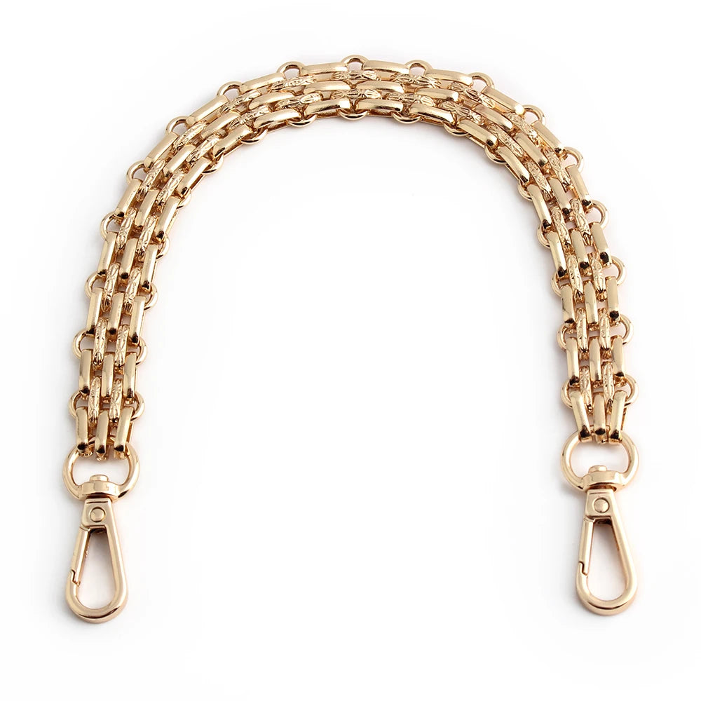30-60-100-120cm 16mm polished silver purse metal chain handbag strap replacement shoulder chain DIY crossbody bag chain