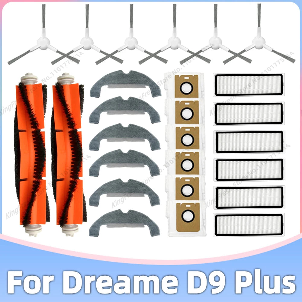 Fit For Dreame Bot D9 Plus RLD11GD Robot Vacuum Replacement Parts Accessories Main Side Brush Hepa Filter Mop Cloth Rag Dust Bag