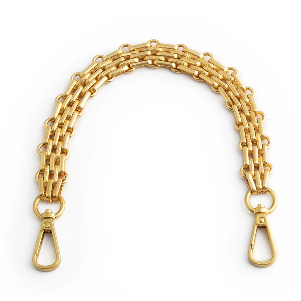 30-60-100-120cm 16mm polished silver purse metal chain handbag strap replacement shoulder chain DIY crossbody bag chain