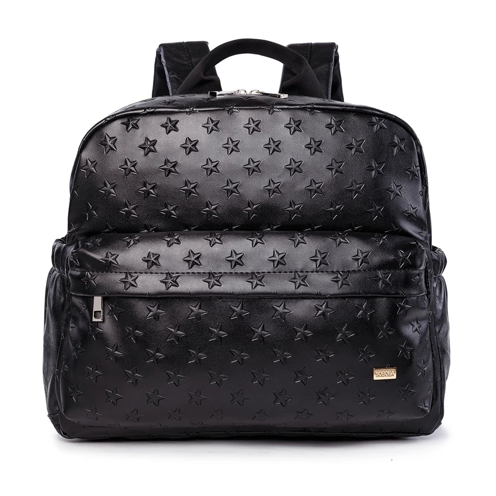 Soboba Diaper Bags for Mummy PU Waterproof Large Capacity Nappy Changing Bag Hanging on Stroller 3D Star Pattern Diaper Bag