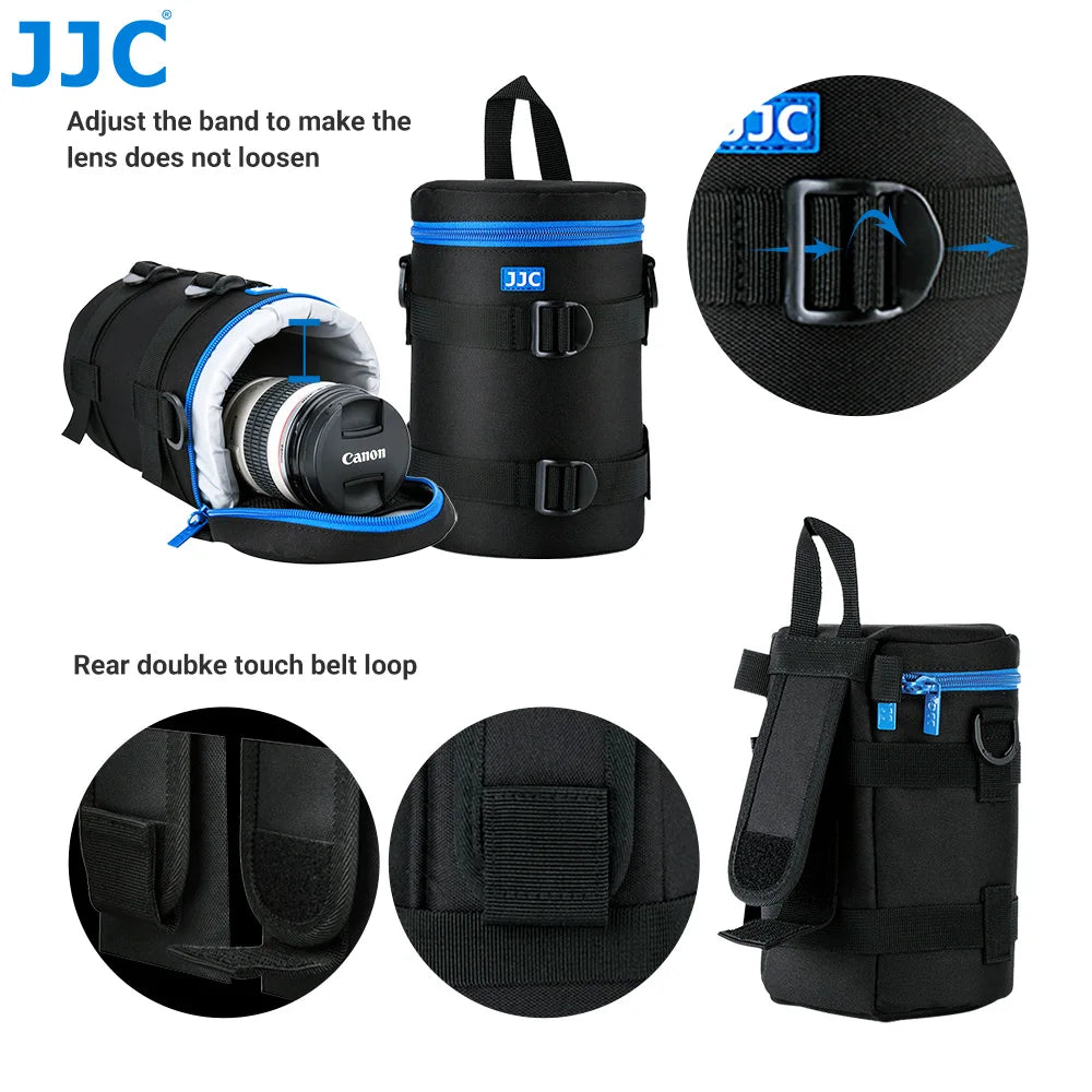 JJC Luxury Camera Lens Bag Pouch Case for Canon Lens Nikon Sony Olympus Fuji DSLR Photography Accessories Shoulder Bag Backpack
