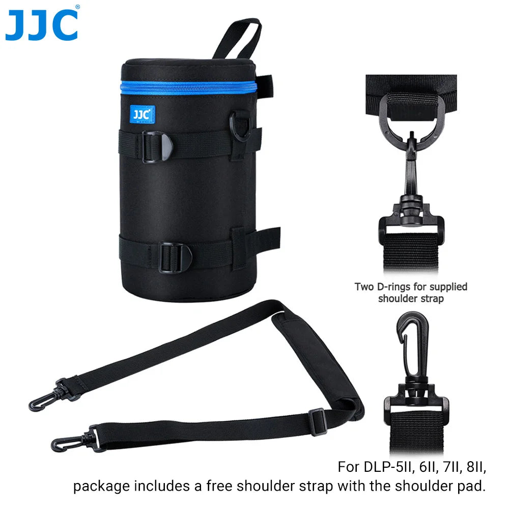 JJC Luxury Camera Lens Bag Pouch Case for Canon Lens Nikon Sony Olympus Fuji DSLR Photography Accessories Shoulder Bag Backpack