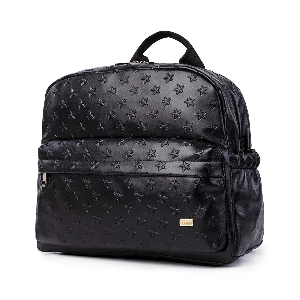 Soboba Diaper Bags for Mummy PU Waterproof Large Capacity Nappy Changing Bag Hanging on Stroller 3D Star Pattern Diaper Bag