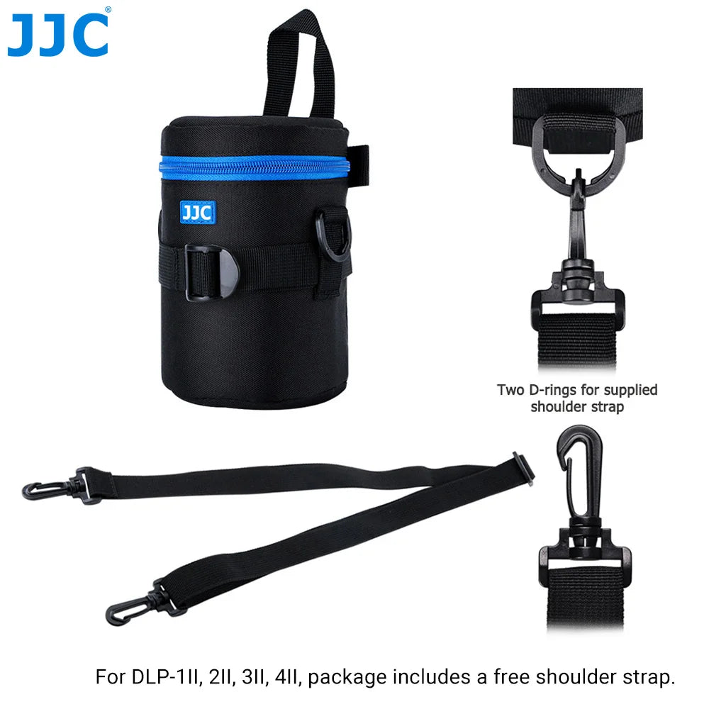 JJC Luxury Camera Lens Bag Pouch Case for Canon Lens Nikon Sony Olympus Fuji DSLR Photography Accessories Shoulder Bag Backpack