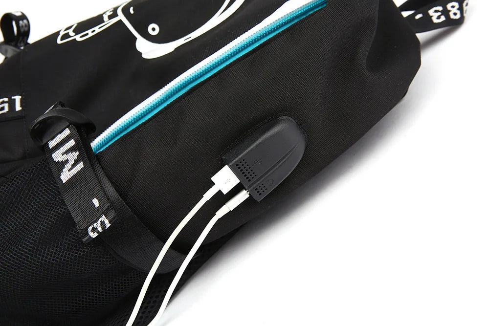 Horror Movie Child's Play Chucky Backpack Teenager School USB Charging Bags Men Women School Bag Travel Mochila