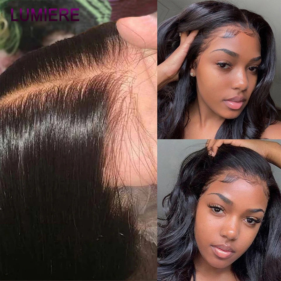 8-30" Body Wave Human Hair Bundles with Closure Frontal HD Transparent Lace Peruvian 100% Raw Virgin Human Hair Weave Extension