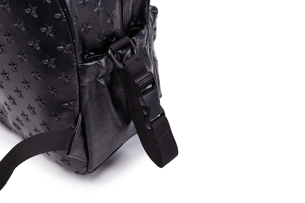 Soboba Diaper Bags for Mummy PU Waterproof Large Capacity Nappy Changing Bag Hanging on Stroller 3D Star Pattern Diaper Bag