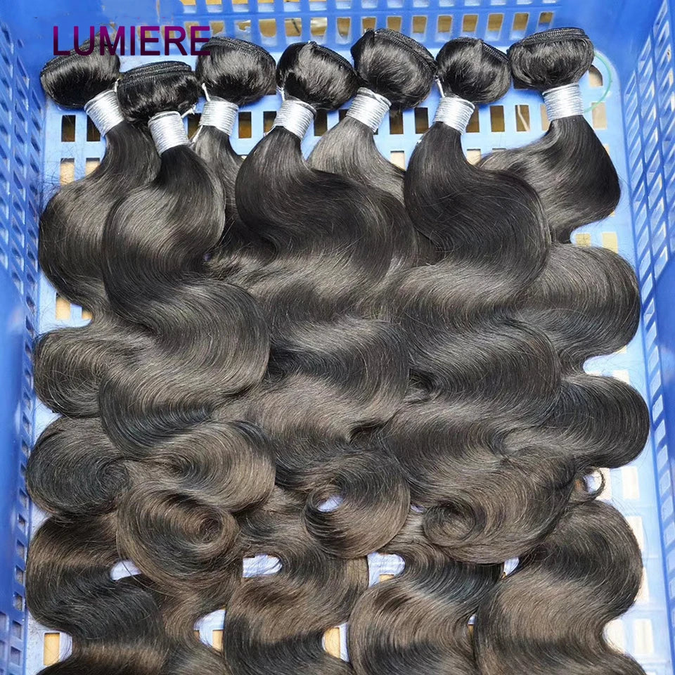 8-30" Body Wave Human Hair Bundles with Closure Frontal HD Transparent Lace Peruvian 100% Raw Virgin Human Hair Weave Extension