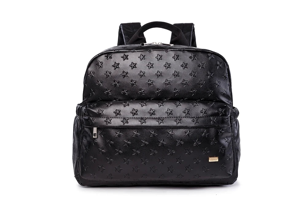 Soboba Diaper Bags for Mummy PU Waterproof Large Capacity Nappy Changing Bag Hanging on Stroller 3D Star Pattern Diaper Bag