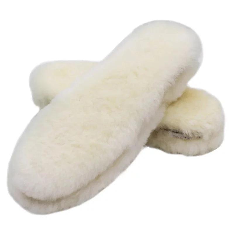 Natural Sheepskin Insoles Winter Real Fur Wool insoles Men Women Warm Soft Thick warm Cashmere Snow Boots Shoe Pad