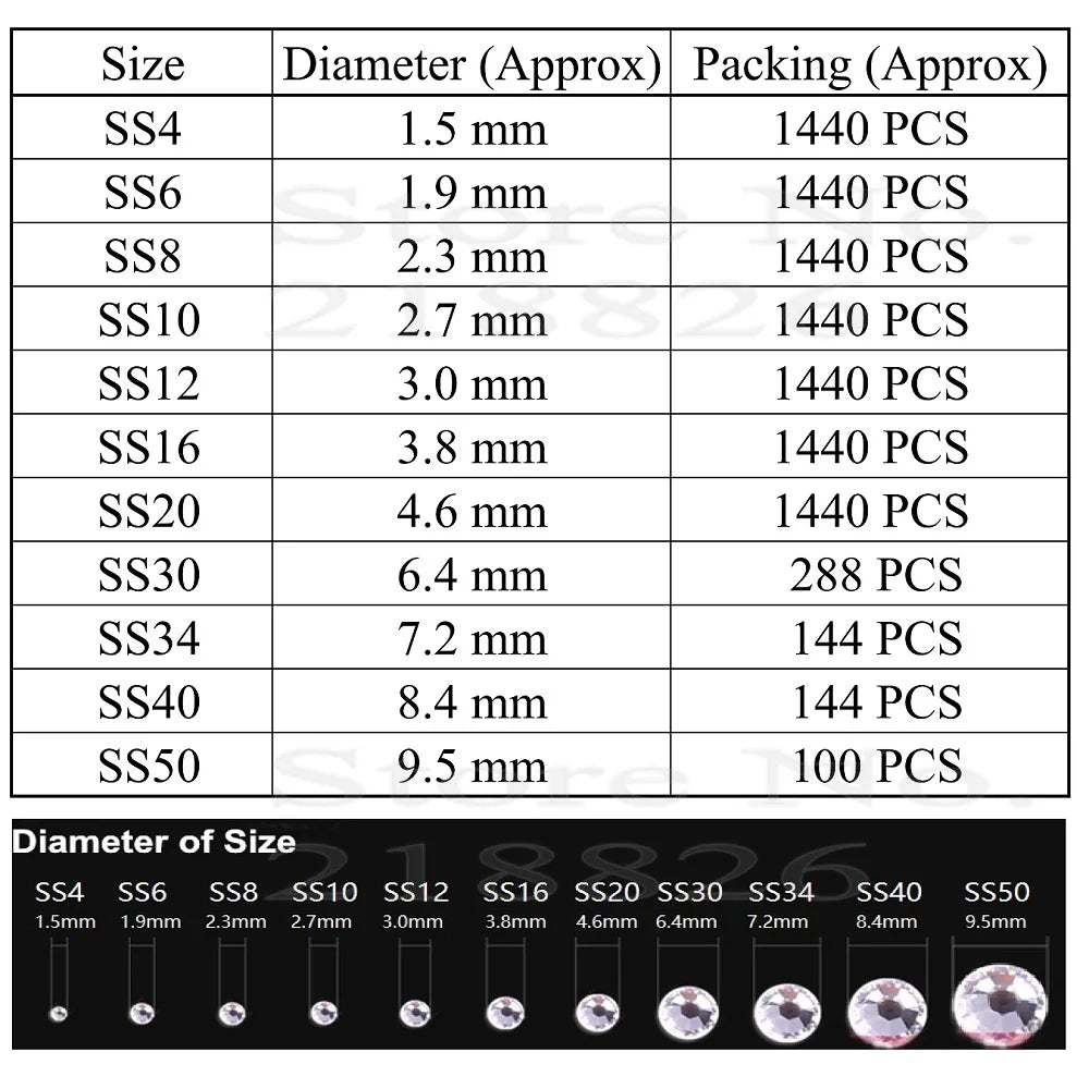 DMC Fuchsia Bright SS6 SS10 SS16 SS20 SS30 Glass Crystals Hotfix Rhinestone Iron-on Rhinestones Shiny DIY Garment Bag With Glue