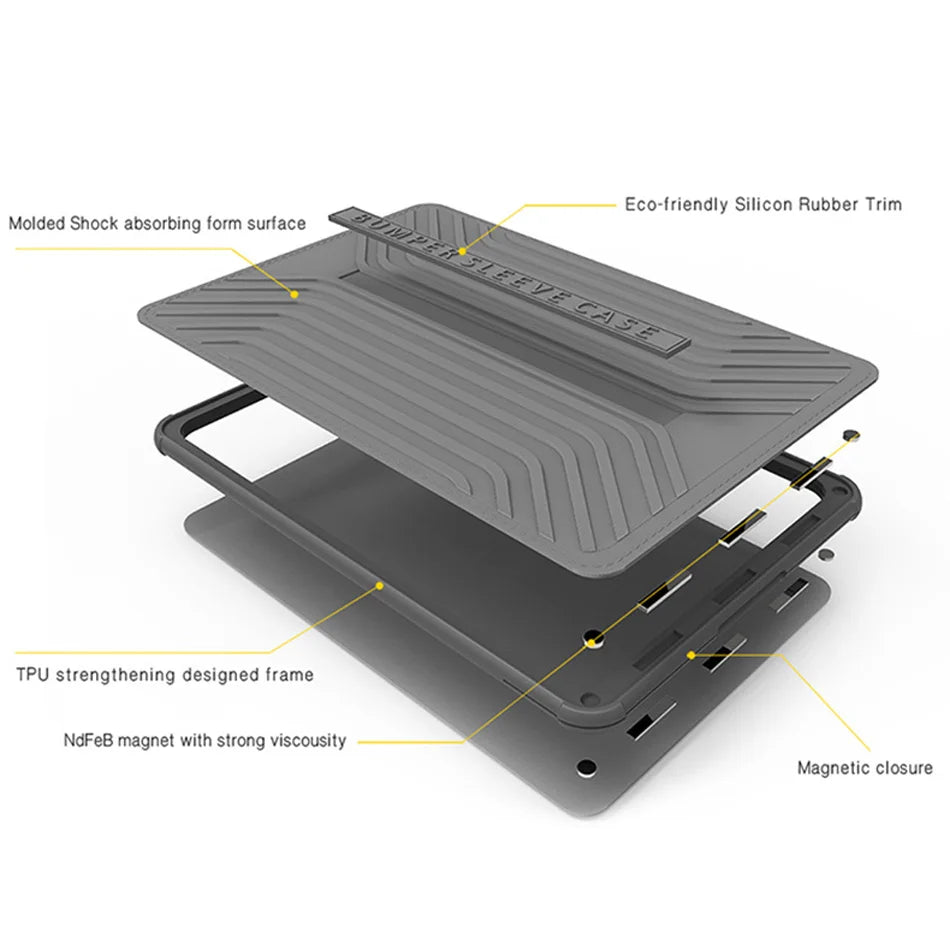 Newest Laptop Sleeve for MacBook Air 13.6 M5 2026 Ultra Thin Laptop Bag for MacBook Case for MacBook Pro 14.2 Bumper Sleeve Case
