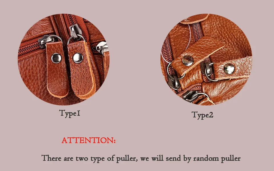Fashion Men Genuine Leather Fanny Bag for Phone Pouch Male Leather Messenger Bags Brand Fanny Pack Male Travel Waist Bag Men