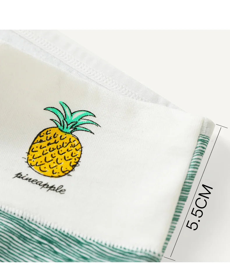 5Pcs Women's Panties Lady Cotton Underwear Print Cute Girls Breathable Seamless High Waist Briefs Woman Sexy Lingerie Intimates