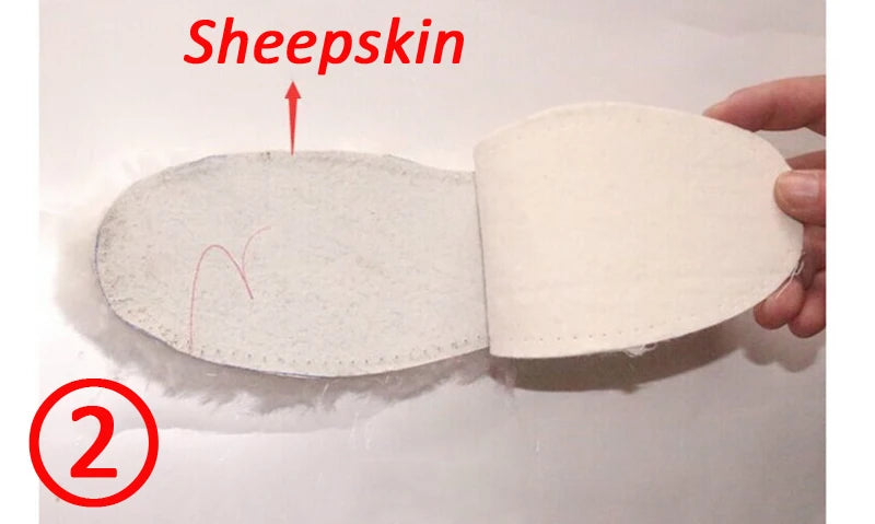 Natural Sheepskin Insoles Winter Real Fur Wool insoles Men Women Warm Soft Thick warm Cashmere Snow Boots Shoe Pad