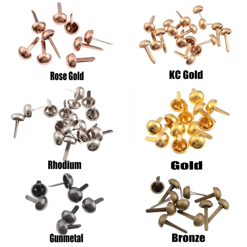 200PCs Rivets Spike Studs Spots Cone Silver Tone Round Scrapbooking Brads Punk Bag Clothes 8/10/12/15mm