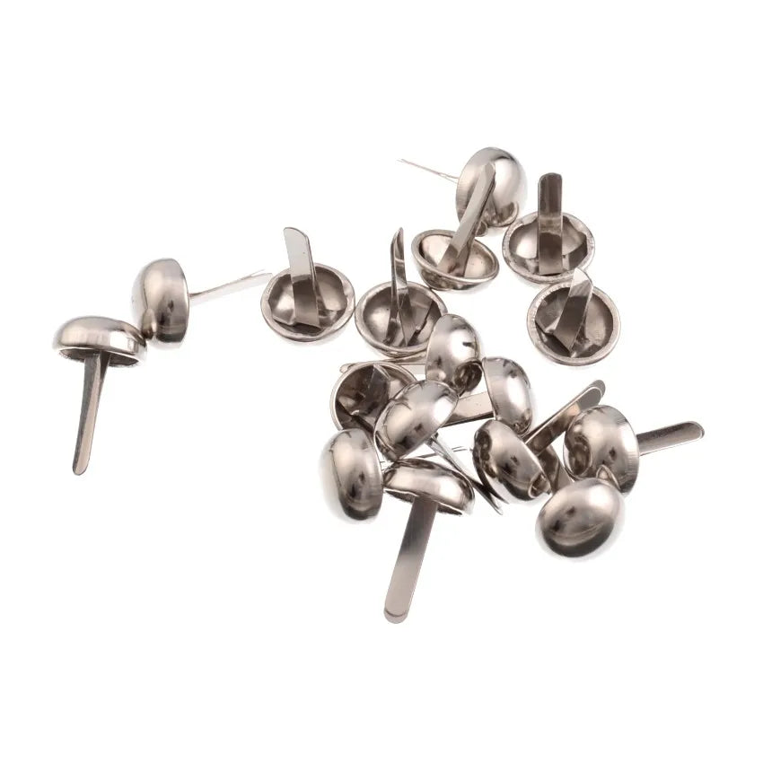 200PCs Rivets Spike Studs Spots Cone Silver Tone Round Scrapbooking Brads Punk Bag Clothes 8/10/12/15mm