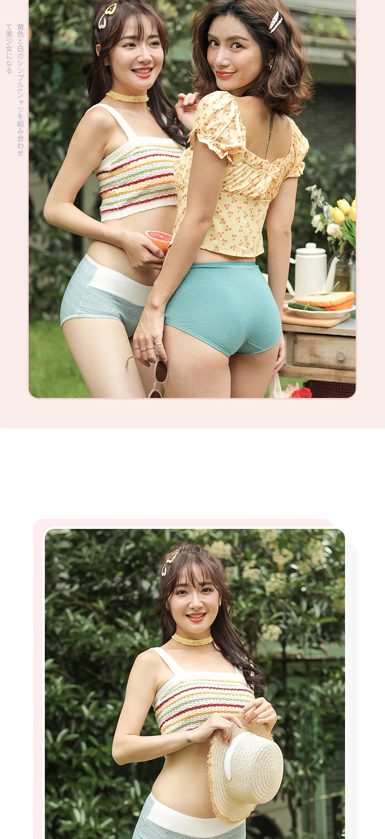 5Pcs Women's Panties Lady Cotton Underwear Print Cute Girls Breathable Seamless High Waist Briefs Woman Sexy Lingerie Intimates