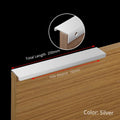 KAK Gold Silver Black Hidden Cabinet Handles Zinc Alloy Kitchen Cupboard Pulls Drawer Knobs Furniture Door Handle Hardware
