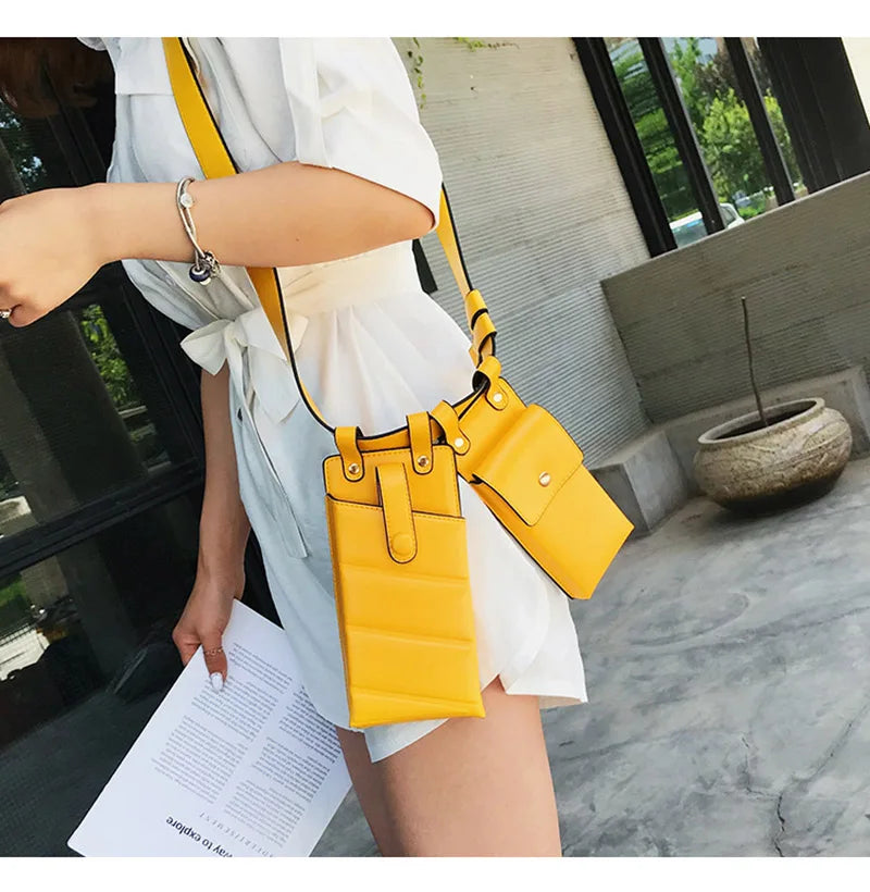 2 Pcs Women Waist Bag Hip Hop Leather Belt Bags Tactical Crossbody Chest Bag Female Fanny Pack Small Designer Luxury Hip Pocket