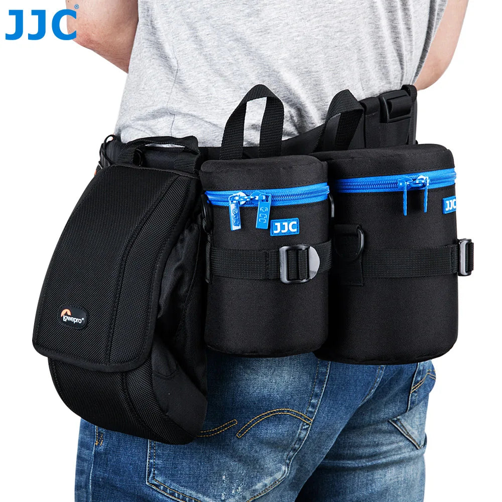JJC Luxury Camera Lens Bag Pouch Case for Canon Lens Nikon Sony Olympus Fuji DSLR Photography Accessories Shoulder Bag Backpack