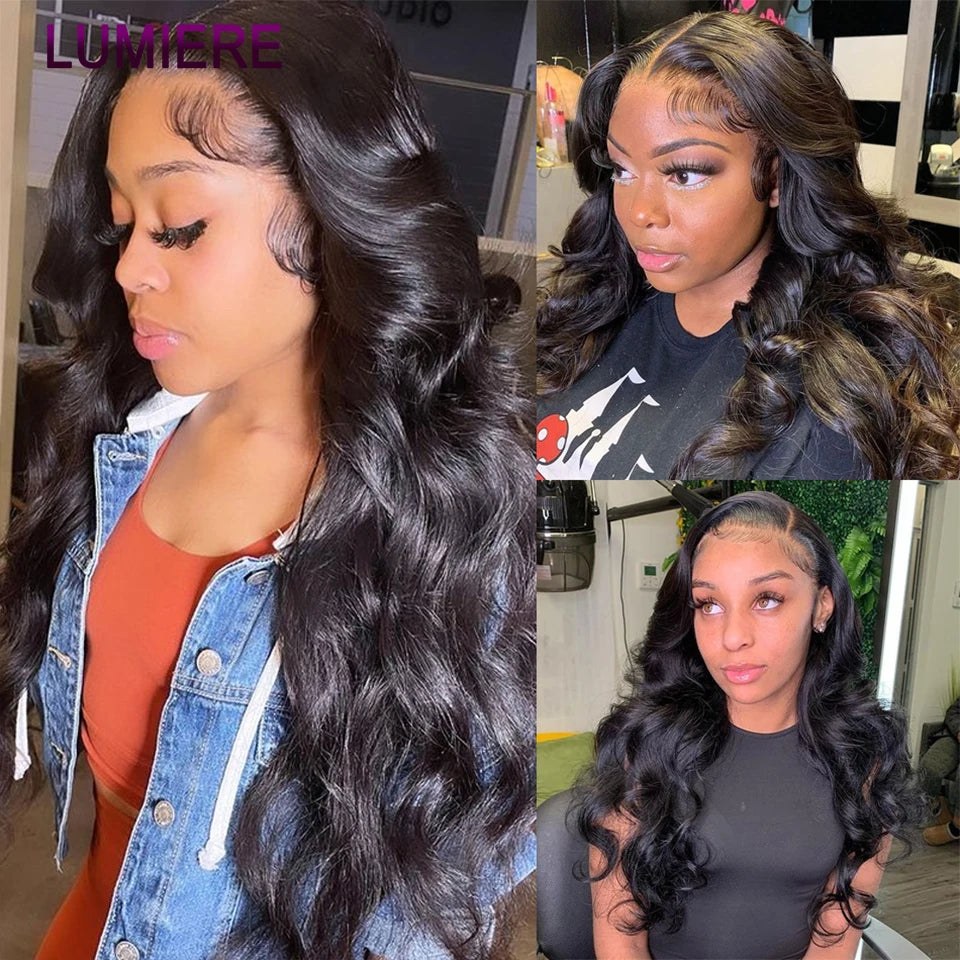8-30" Body Wave Human Hair Bundles with Closure Frontal HD Transparent Lace Peruvian 100% Raw Virgin Human Hair Weave Extension