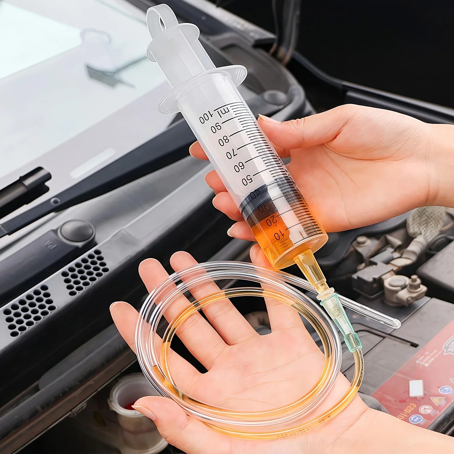 Multi-Functional Durable Large Capacity Plastic Syringes With 1M Hose 20ml-550ml 100ml For Pet Feeding Oil Pump Measurement Tool