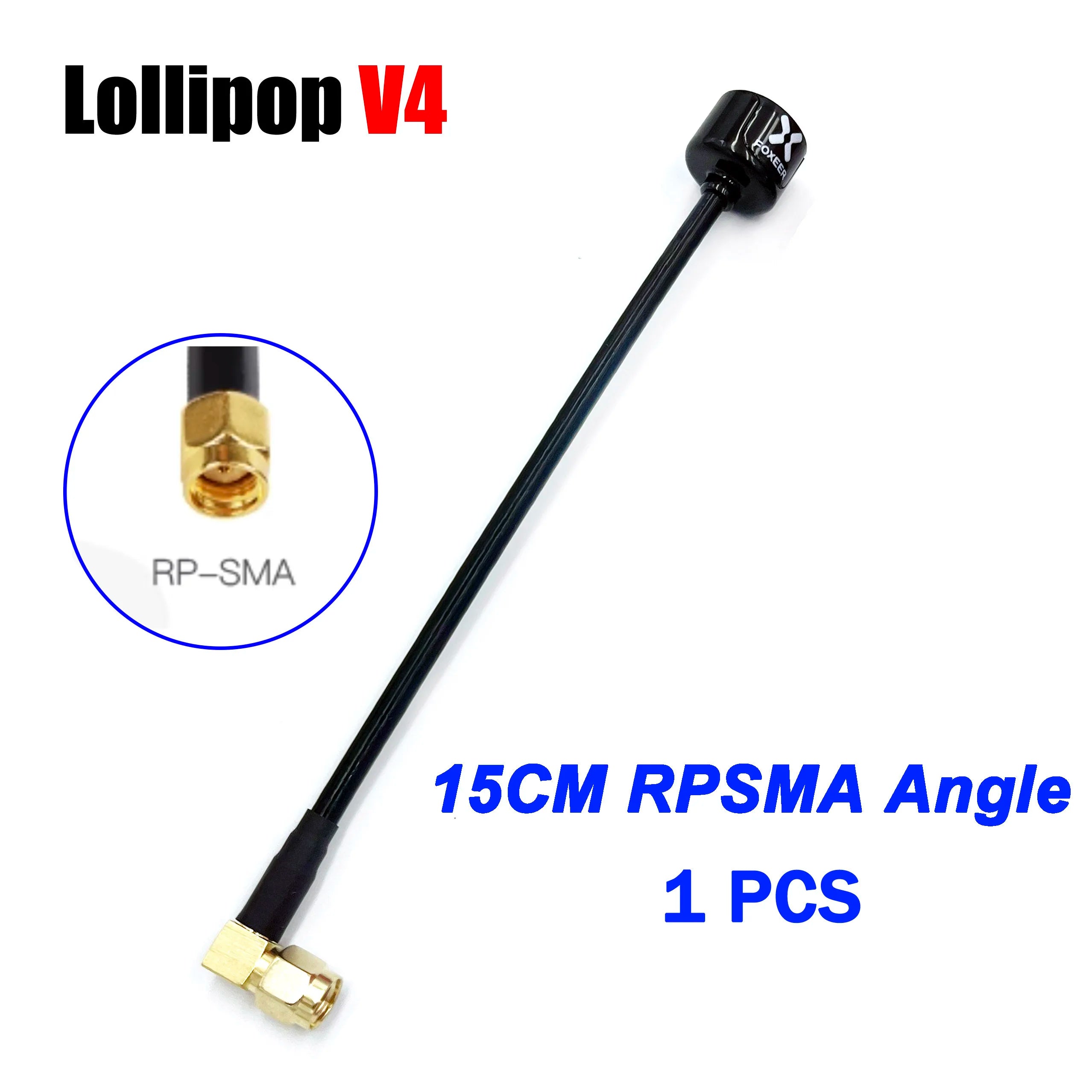 Foxeer Antenna Lollipop 4 V4 FPV Antenna 5.8G 2.6Dbi Stubby RHCP SMA RPSMA UFL Straight/Angle MMCX 7.2g For FPV RC Racing Drone