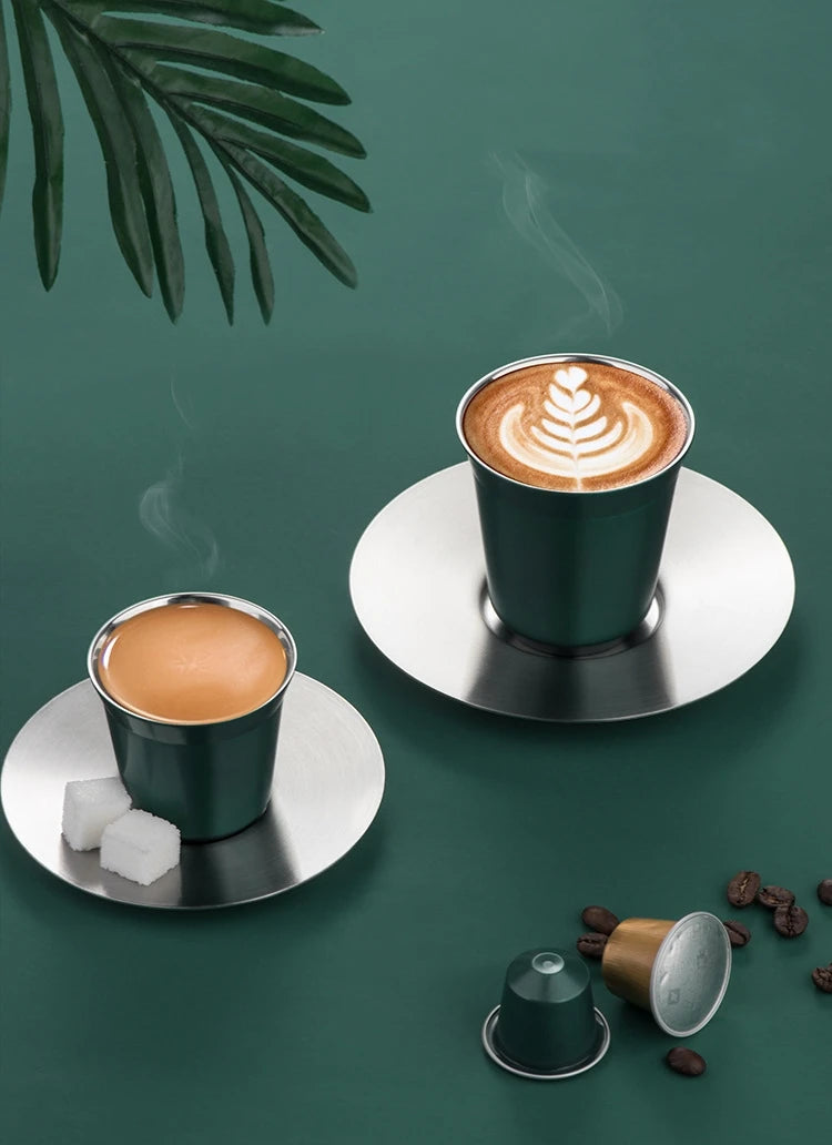 80/160/250ml Outdoor Camping Espresso Mug Thickened 304 Stainless Steel Double Wall Insulation Coffee Cup Tea Cup