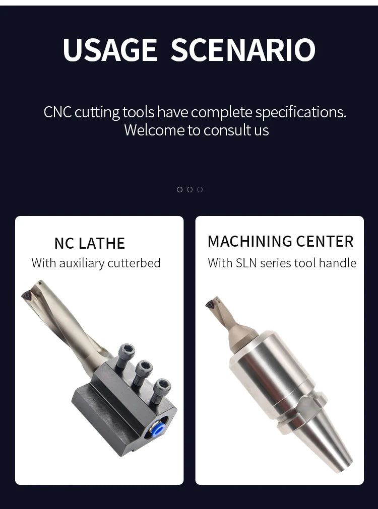 WC Series C20 C25 C32 C40 Drill Bites Insert Drill Metal Drill Bits 11mm-49mm CNC Wate Depth Indexable U Drill Machinery Lathesr