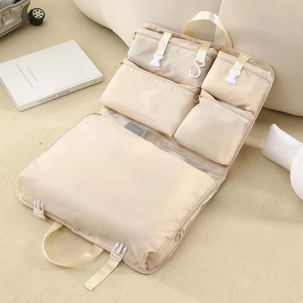 6-in-1 Folding Travel Storage Bag, Portable Luggage Organizer, Multifunctional Clothing Sorting Bag, Travel Bag
