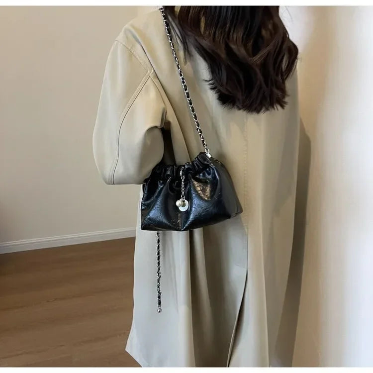 Women 2025 Y2K Millennium Bag  New High Sense Shoulder Bags Summer Chain Bag Fashion Bucket Bag Messenger Bags Purses Handbags