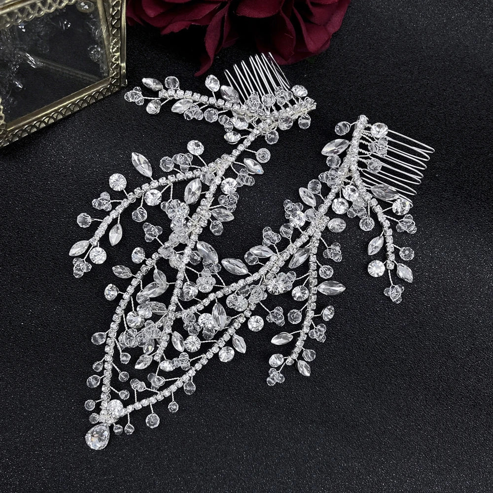 DZ215 Bling Indian Pendant Forehead Chain Jewelry Tiara Headpiece Bridal Headdress Crystal Wedding Headwear Accessories Gift
