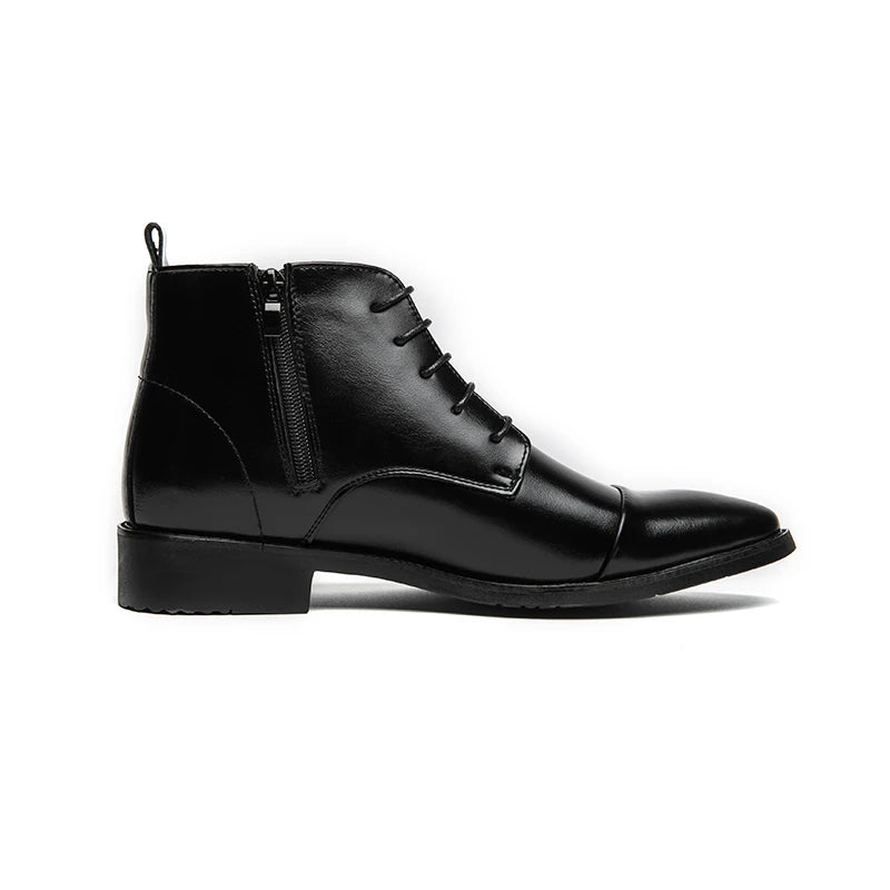 Luxury Designer Men's 38~48 Genuine Leather Italian Brand Dress Shoes Men Fashion Chelsea Casual Boots Retro Ankle Boot Footwear