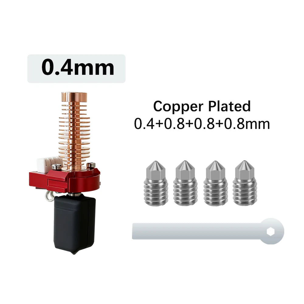 For Flashforge Adventurer 5m Nozzle Hardened Steel 0.25 0.4 0.6 0.8 More Wear Resistance Upgrade Ad5m Hotend Heat Up Faster