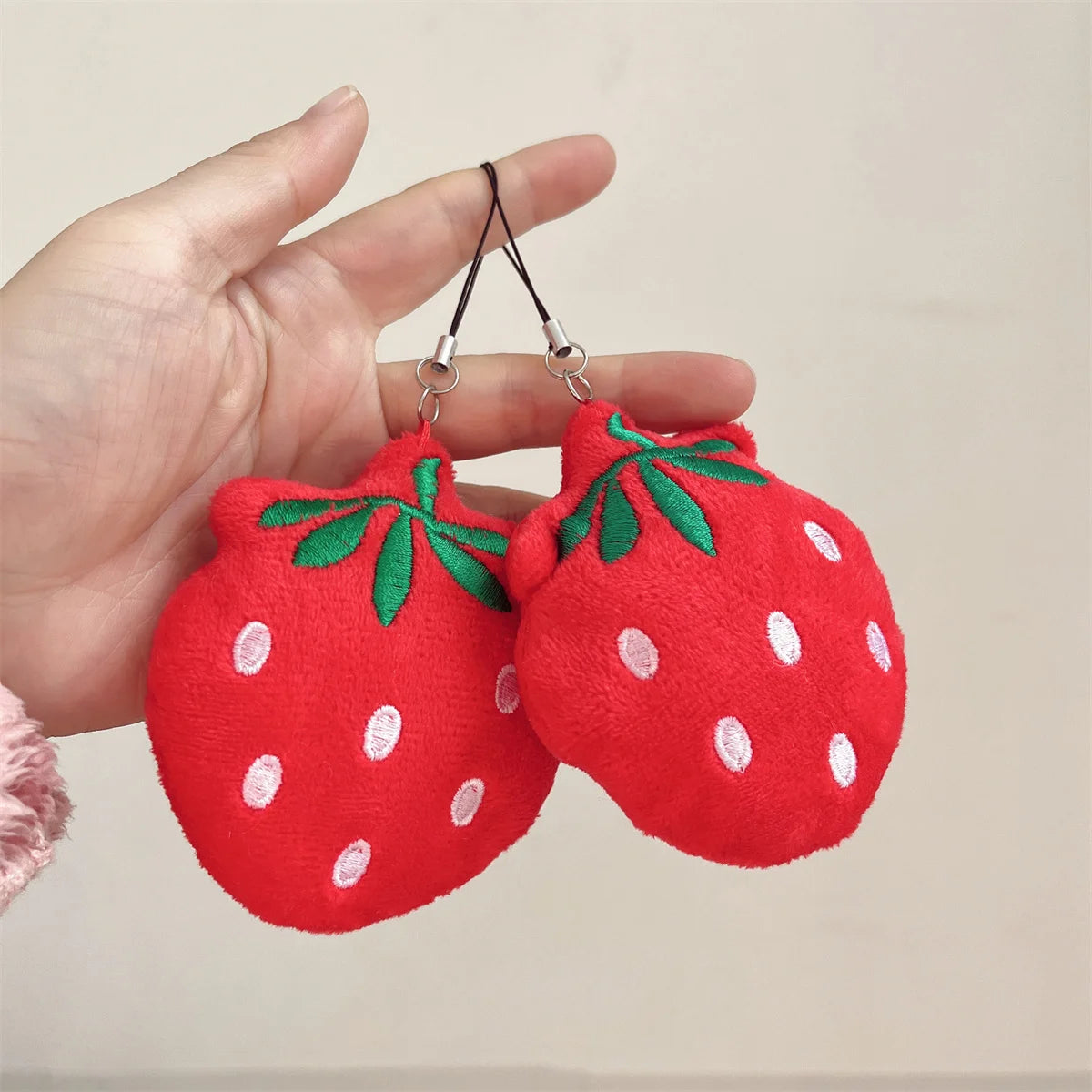 1-10pcs Cartoon Plush Banana Keychain on Backpack Hairy Kawaii Banana Pendant for Women Men Kid Toy Doll Key Chain Bag Car