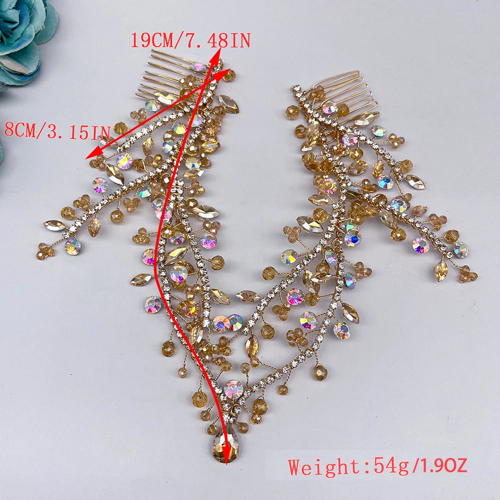 DZ215 Bling Indian Pendant Forehead Chain Jewelry Tiara Headpiece Bridal Headdress Crystal Wedding Headwear Accessories Gift