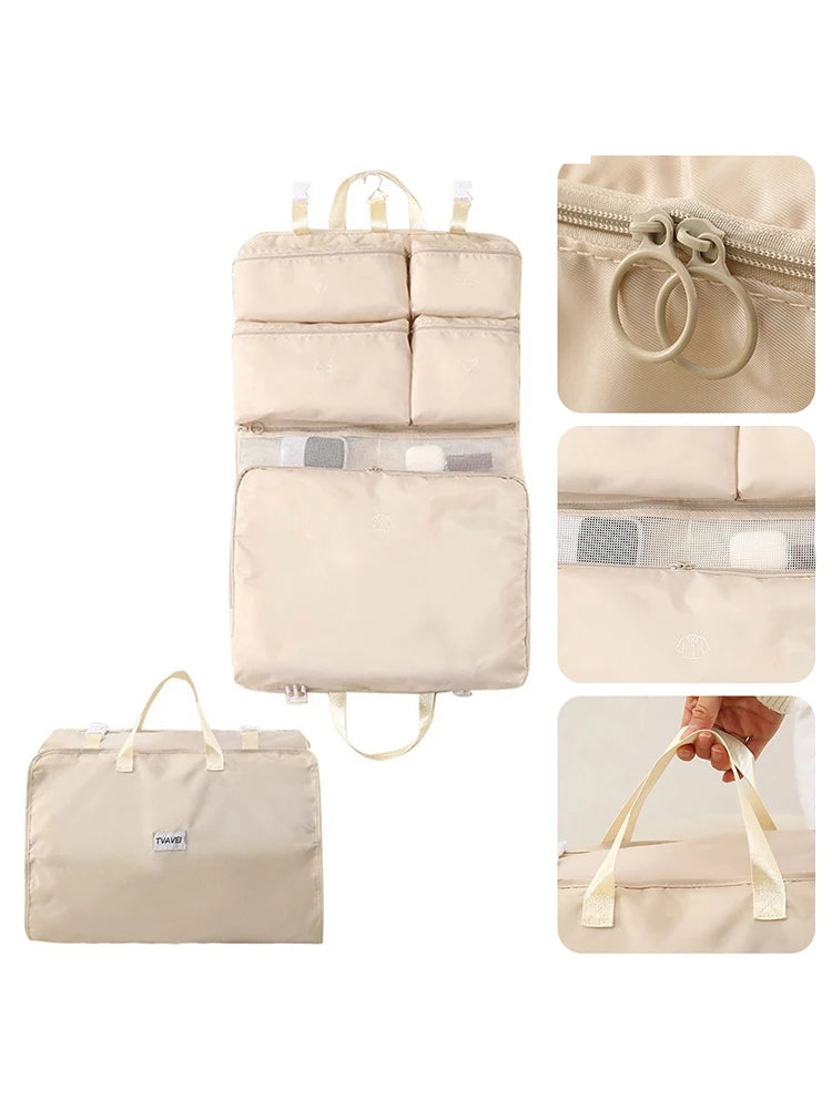 6-in-1 Folding Travel Storage Bag, Portable Luggage Organizer, Multifunctional Clothing Sorting Bag, Travel Bag