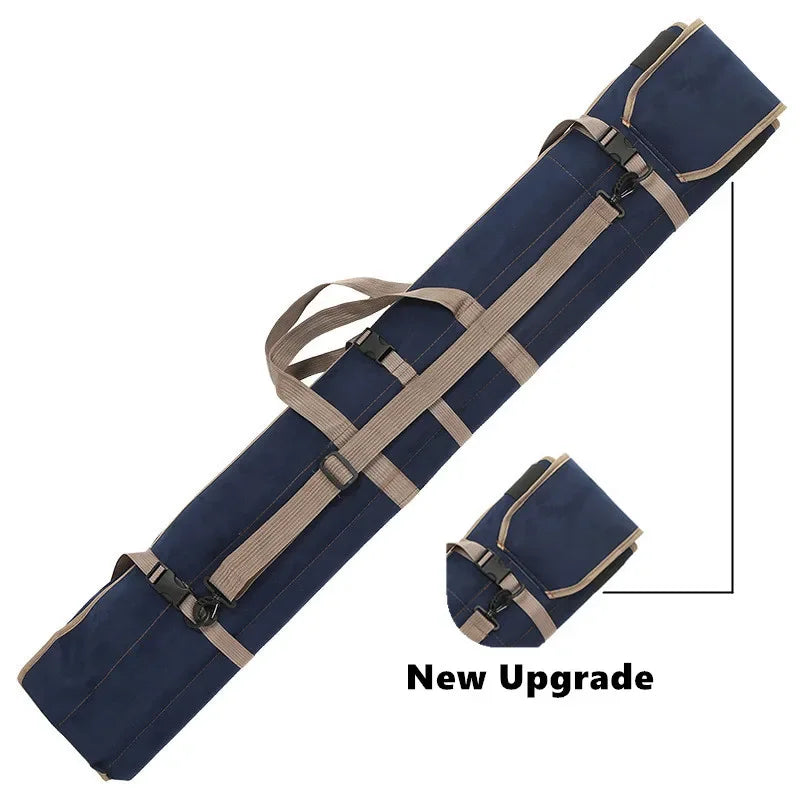 120cm 130cm 150cm Canvas Fishing Bag Waterproof Fishing Rod Umbrella Tackle Gear Storage Case Portable Roll Up Shoulder Bags