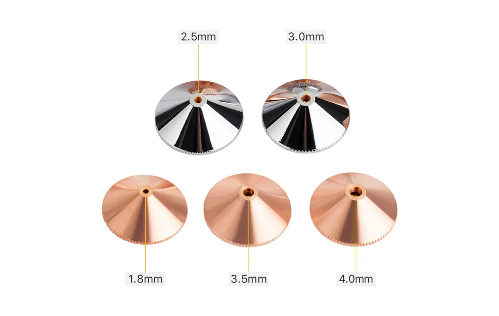 Cloudray Laser Nozzle Single Double Layer Dia.28mm Caliber 0.8 - 6.0mm for Precitec WSX Raytools Fiber Laser Cutting Head