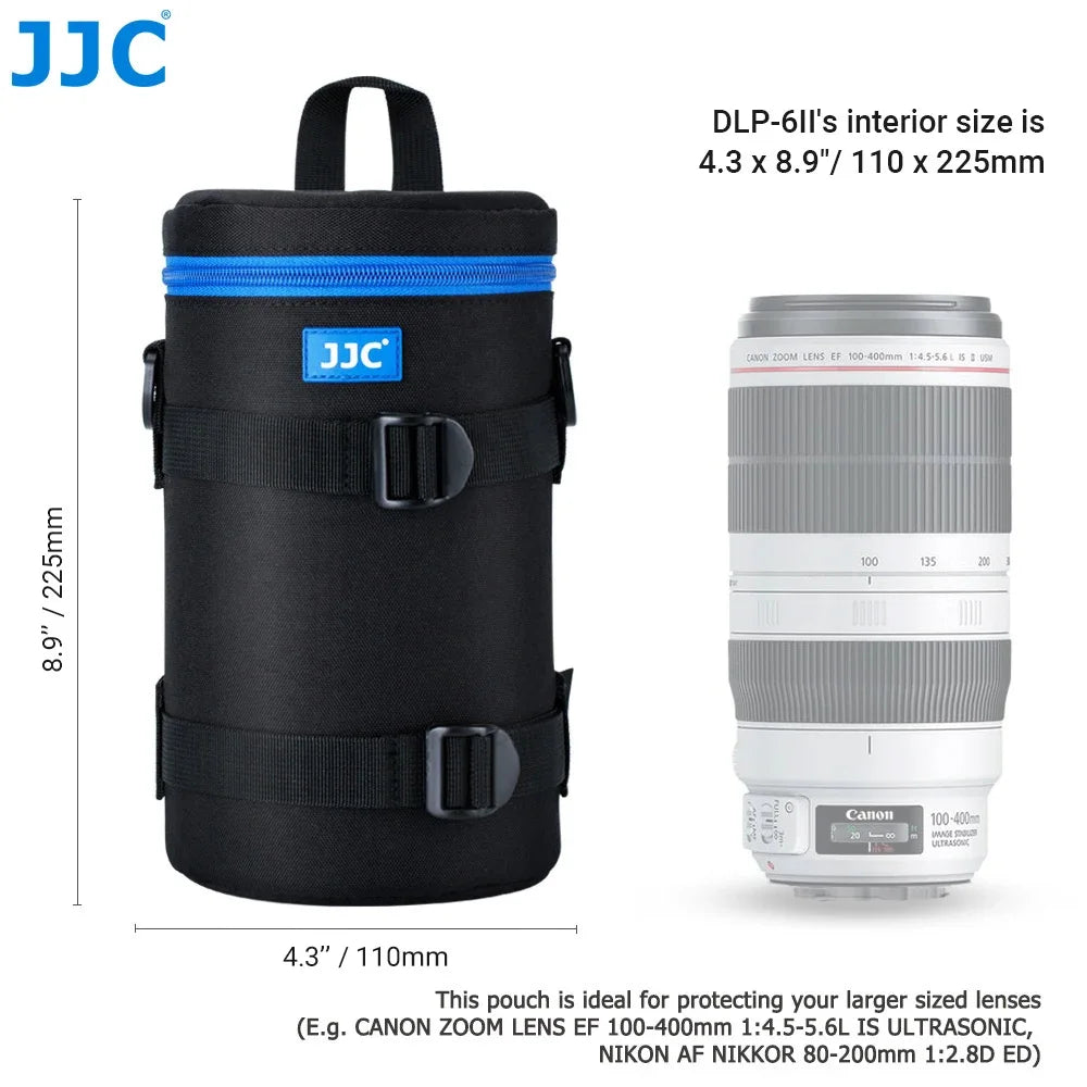 JJC Luxury Camera Lens Bag Pouch Case for Canon Lens Nikon Sony Olympus Fuji DSLR Photography Accessories Shoulder Bag Backpack