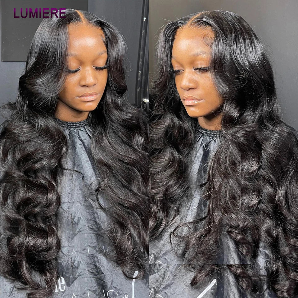 8-30" Body Wave Human Hair Bundles with Closure Frontal HD Transparent Lace Peruvian 100% Raw Virgin Human Hair Weave Extension