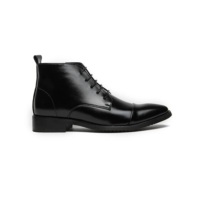 Luxury Designer Men's 38~48 Genuine Leather Italian Brand Dress Shoes Men Fashion Chelsea Casual Boots Retro Ankle Boot Footwear