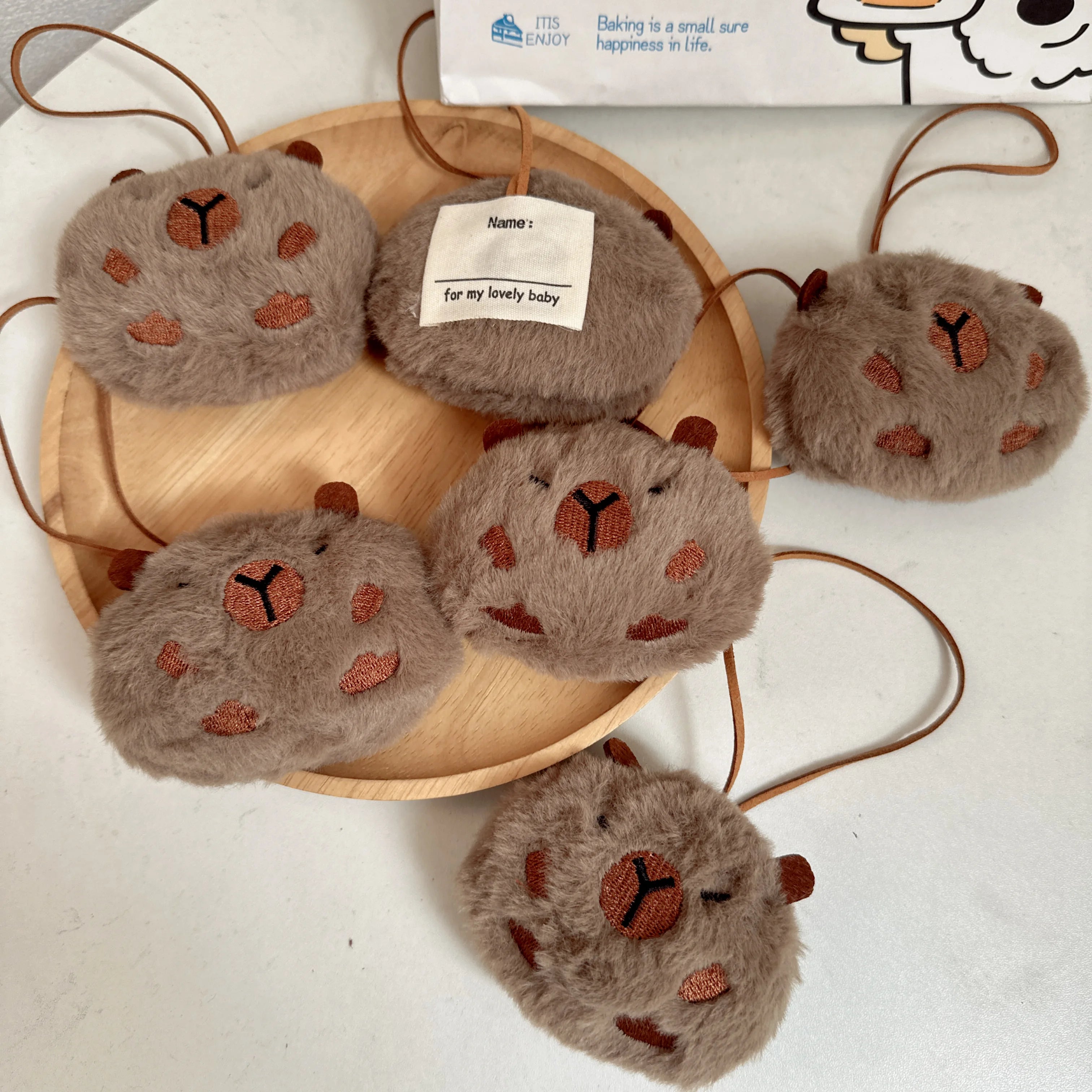 1-10pcs Cartoon Plush Banana Keychain on Backpack Hairy Kawaii Banana Pendant for Women Men Kid Toy Doll Key Chain Bag Car