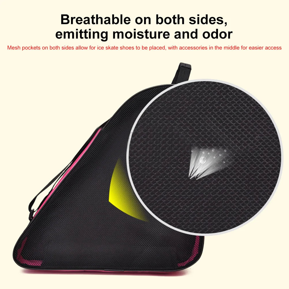 Portable Roller Skates Bag Ice Skating Bag Large Capacity Breathable Kids Inline Skates Bag Ski Snow Boots Bag Skating Shoes Bag