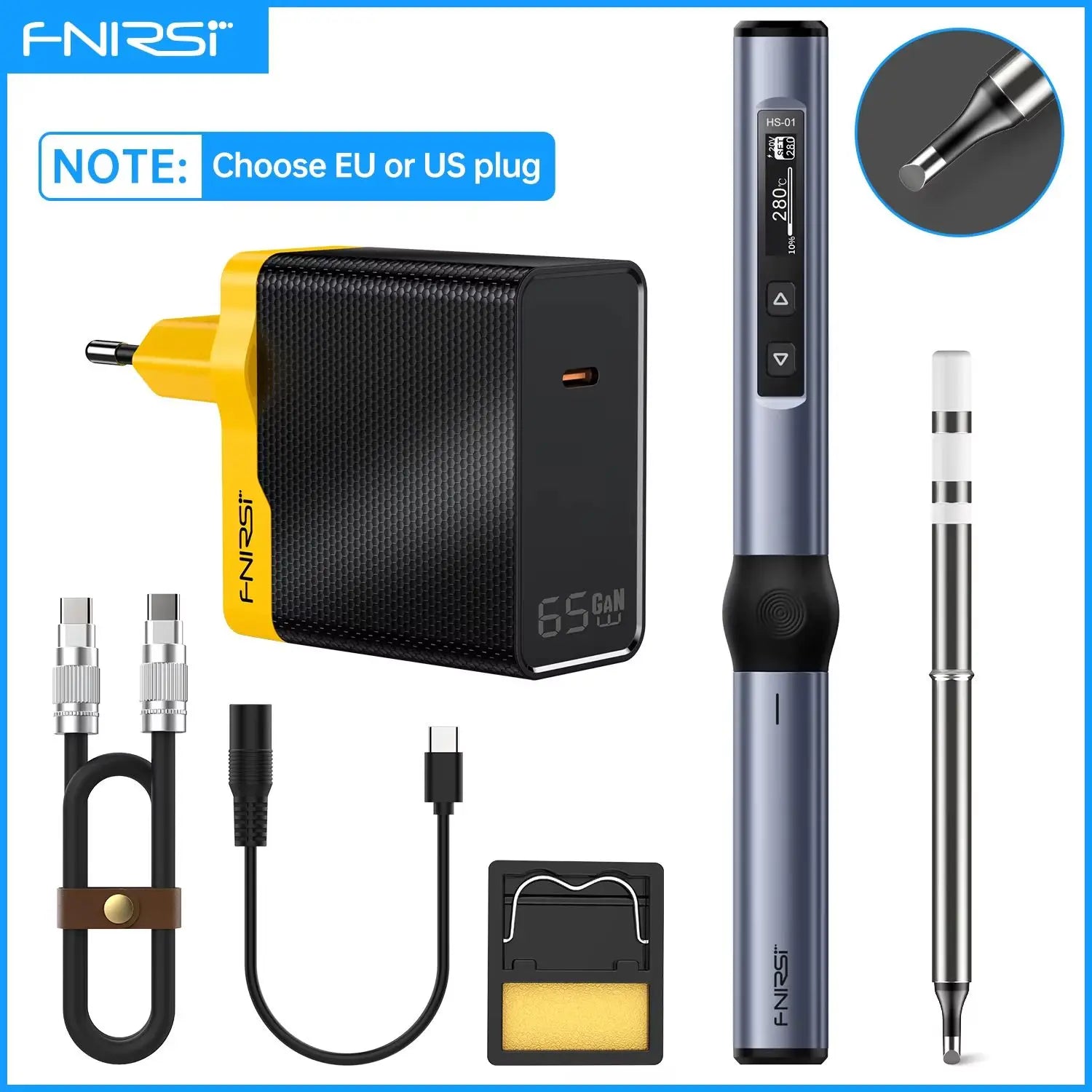 HS-01 Smart Soldering Iron PD 65W Adjustable Constant Temperature Fast Heating Portable