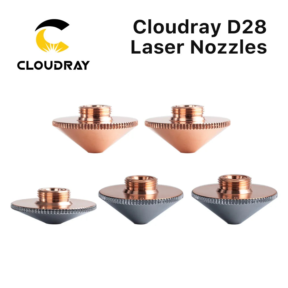 Cloudray Laser Nozzle Single Double Layer Dia.28mm Caliber 0.8 - 6.0mm for Precitec WSX Raytools Fiber Laser Cutting Head