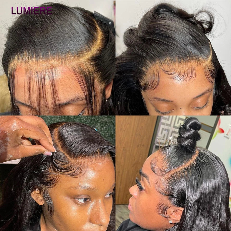 8-30" Body Wave Human Hair Bundles with Closure Frontal HD Transparent Lace Peruvian 100% Raw Virgin Human Hair Weave Extension