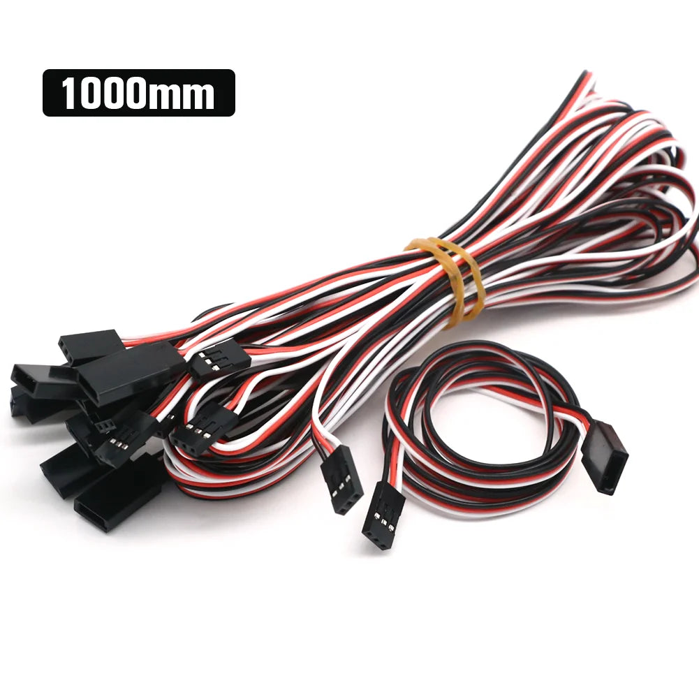 10pcs/lot 10cm 15CM 30CM 50CM 100CM RC Servo Extension Cord Cable Wire 150mm Lead JR Wholesale